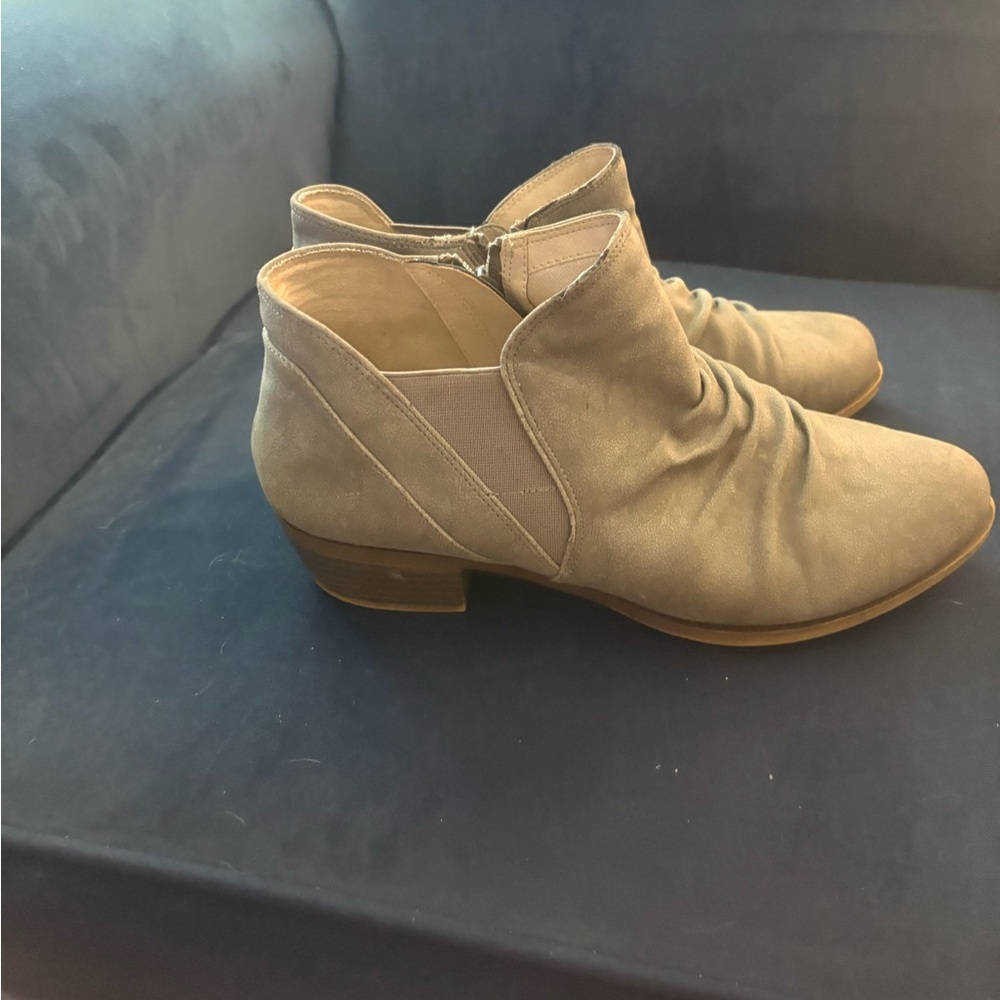 Life Stride Gray Ankle Booties